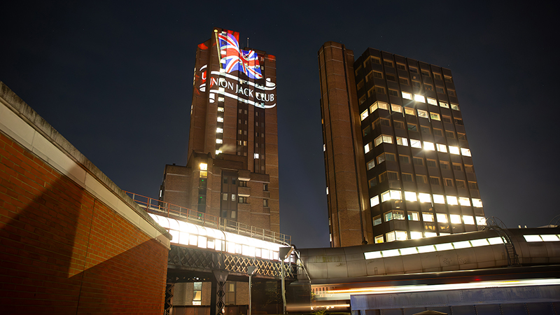 Union Jack Club Projection